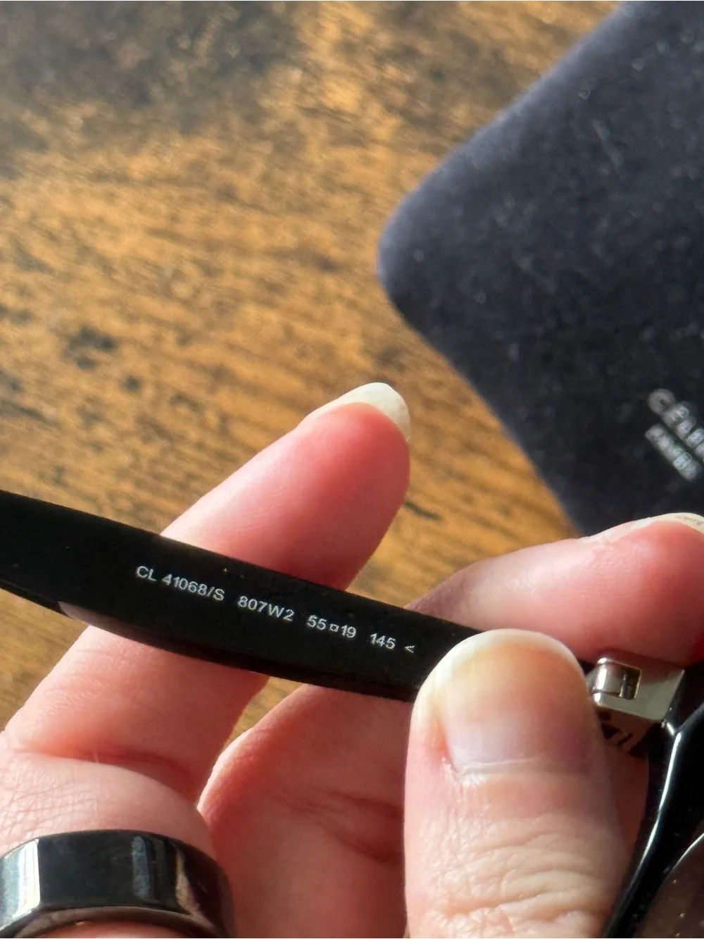 Celine Matte Black Cat-Eye Sunglasses with Dark Lenses
